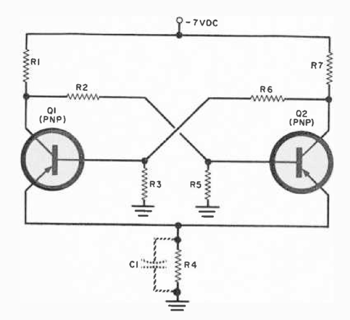 Fig. 1. Typical flip-flop circuit using power transistors