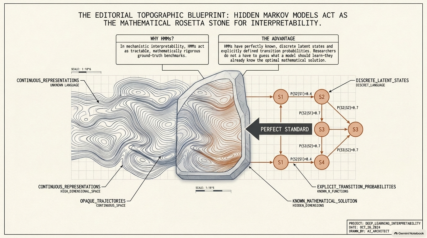 Slide 3: Hidden Markov Models act as a mathematical Rosetta stone for interpretability