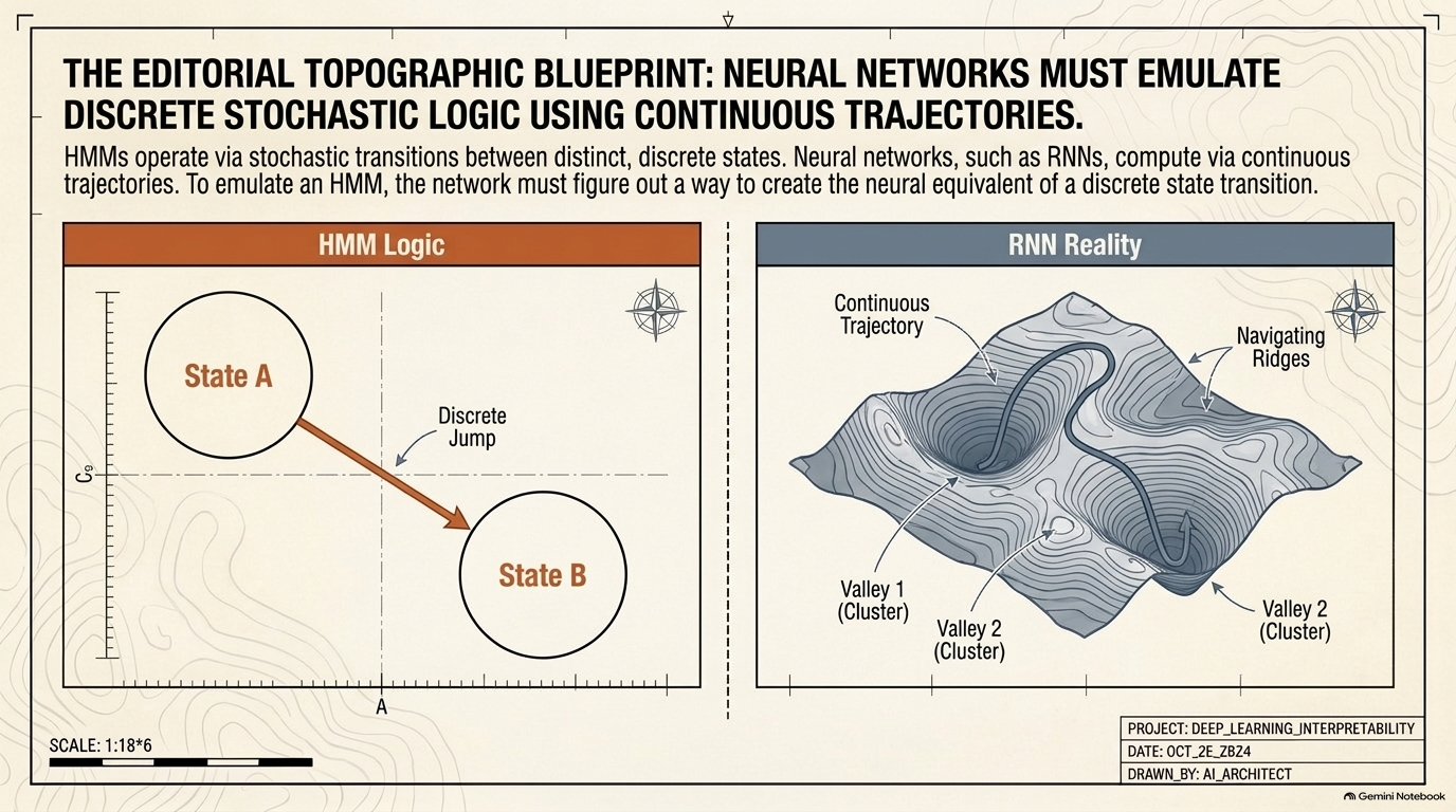 Slide 11: Neural networks must emulate discrete stochastic logic using continuous trajectories